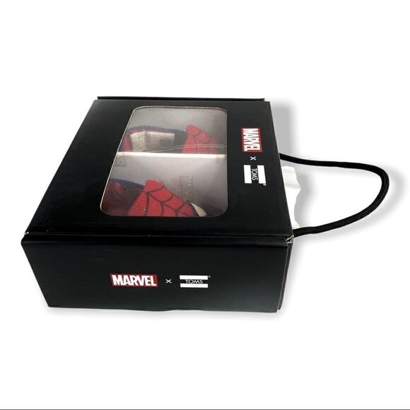 Toms x Marvel Spiderman Face Print Tiny Lima Toddlers Slip On size 2T - Picture 4 of 6